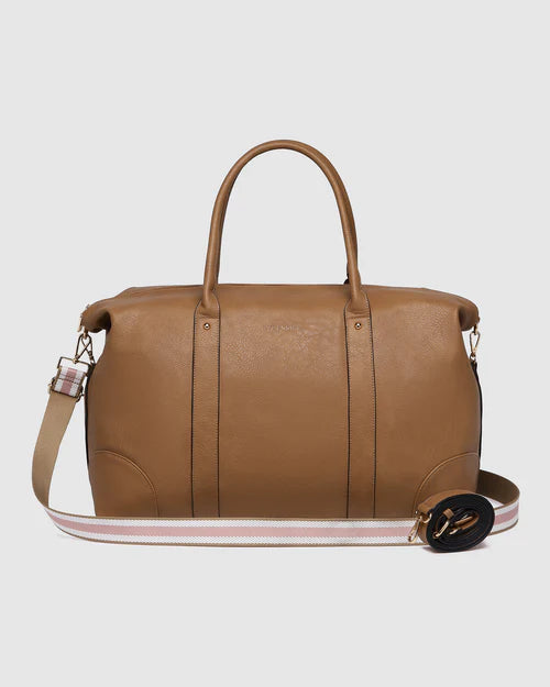 Louenhide Alexis Stripe Weekender Travel Bag | Camel Stripe
