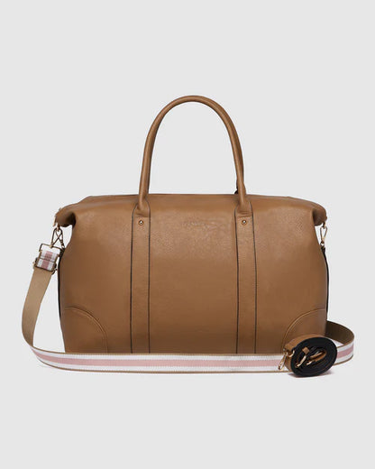 Louenhide Alexis Stripe Weekender Travel Bag | Camel Stripe