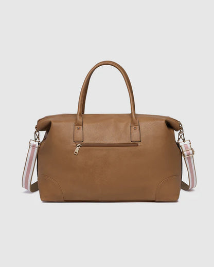 Louenhide Alexis Stripe Weekender Travel Bag | Camel Stripe
