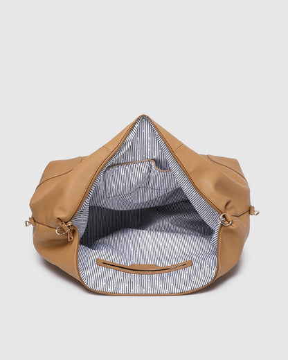 Louenhide Alexis Stripe Weekender Travel Bag - Camel Stripe
