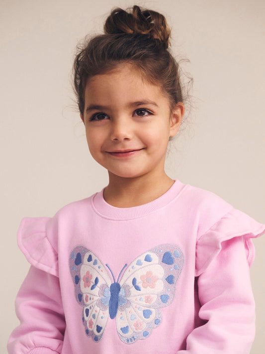 Huxbaby Butterfly Frill Sweatshirt | Bloom