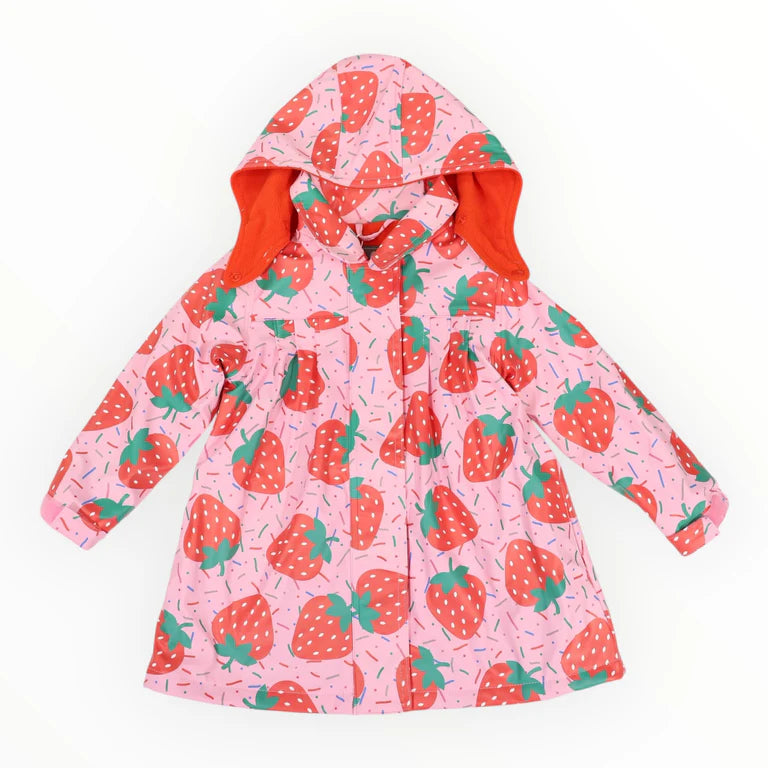 Korango Strawberries & Sprinkles Raincoat - Pink