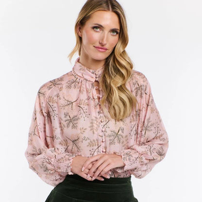 Hazel Leaf Top - Tea Rose