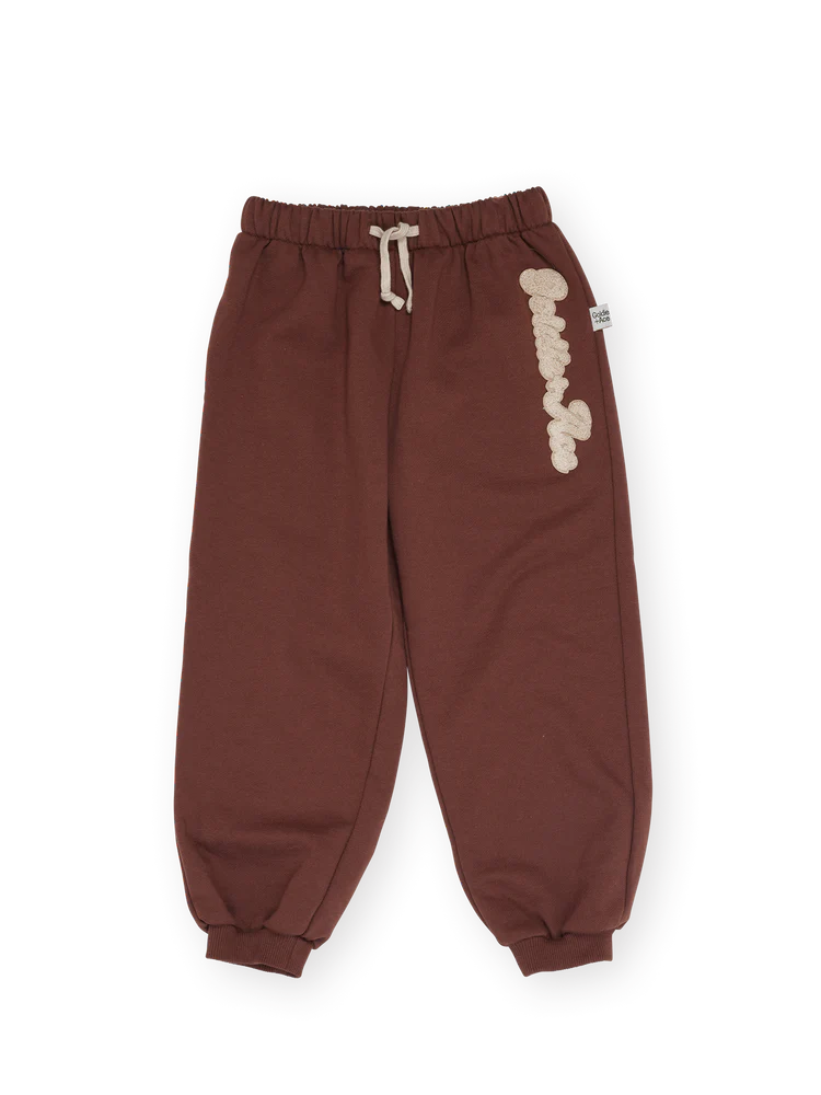 Goldie + Ace Comfy Chestnut Embroidered Sweatpants