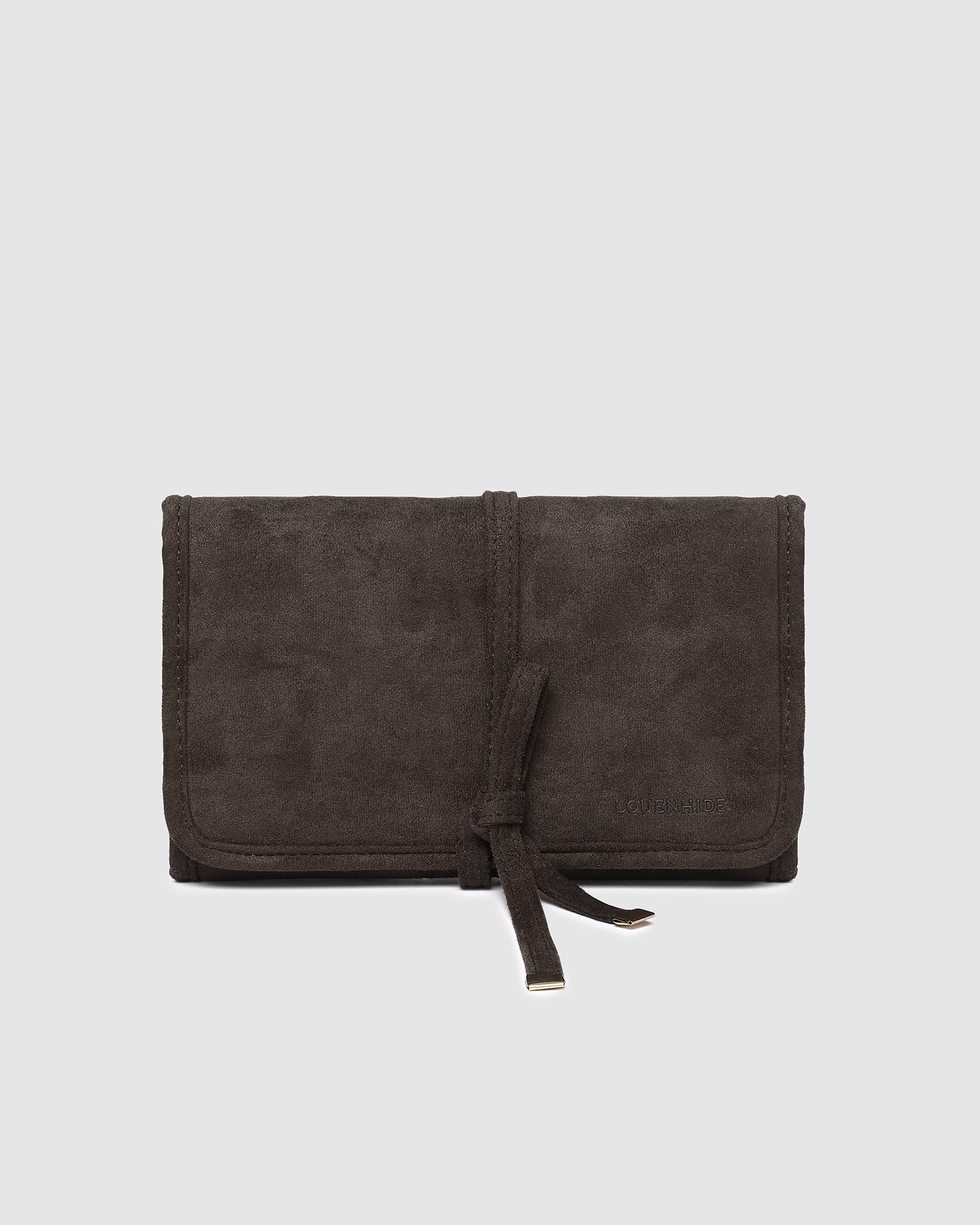 Louenhide Carla Suedette Jewellery Sleeve - Chocolate