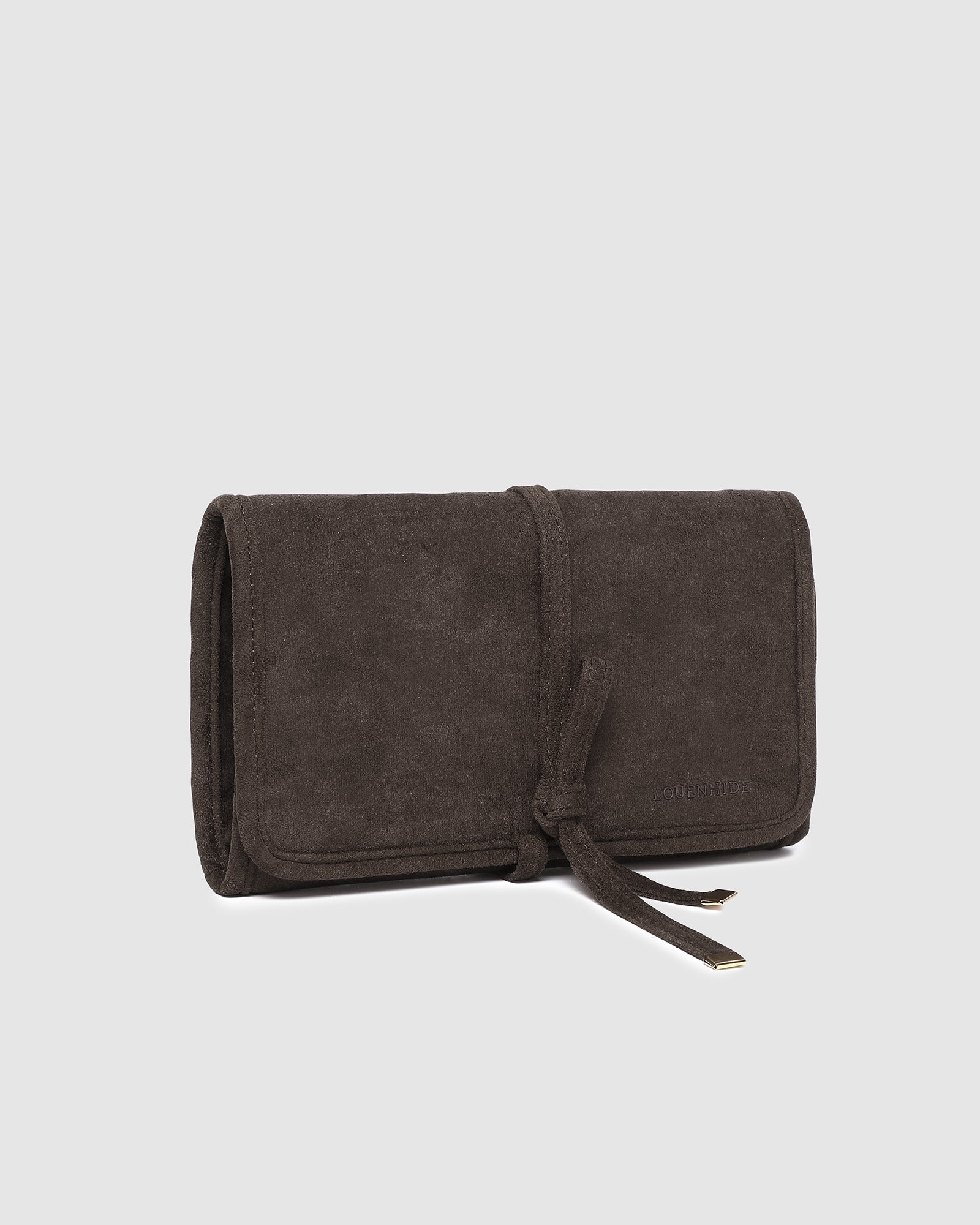 Louenhide Carla Suedette Jewellery Sleeve - Chocolate