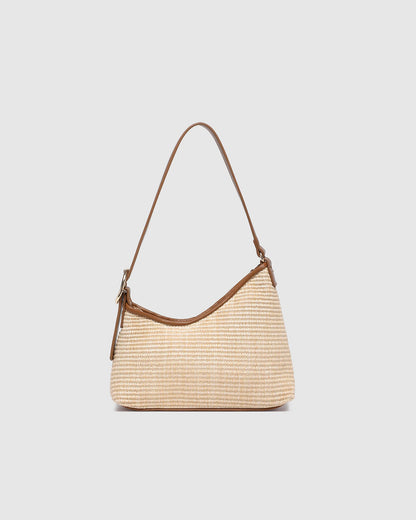 Louenhide Amelia Shoulder Bag - Raffia/Tan