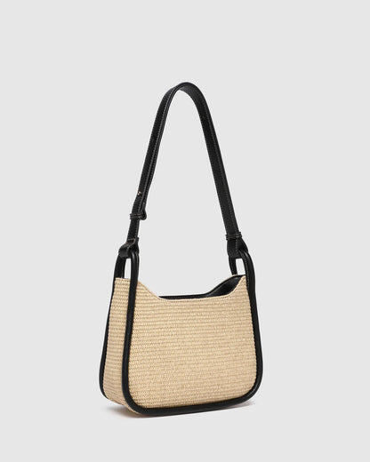 Louenhide Clare Shoulder Bag - Raffia Black