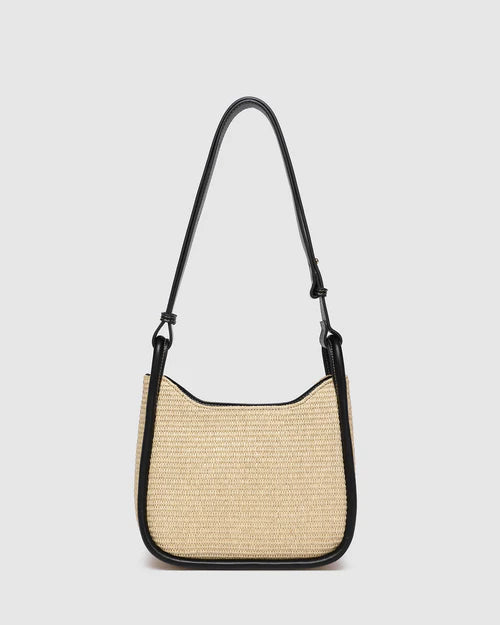 Louenhide Clare Shoulder Bag - Raffia Black