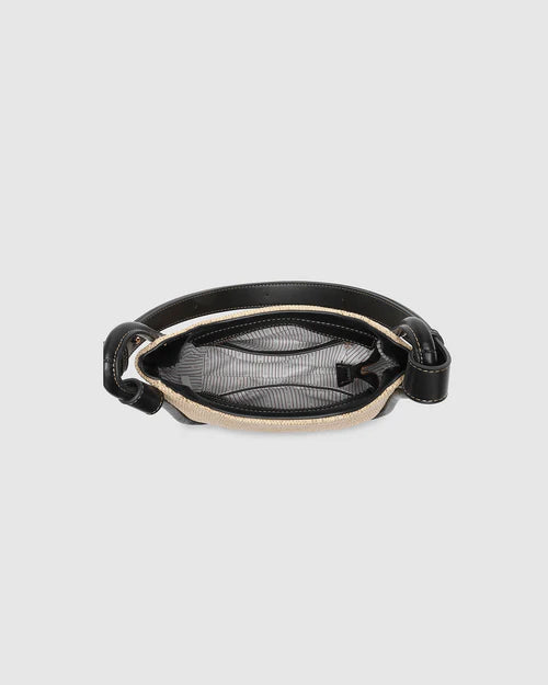 Louenhide Clare Shoulder Bag - Raffia Black