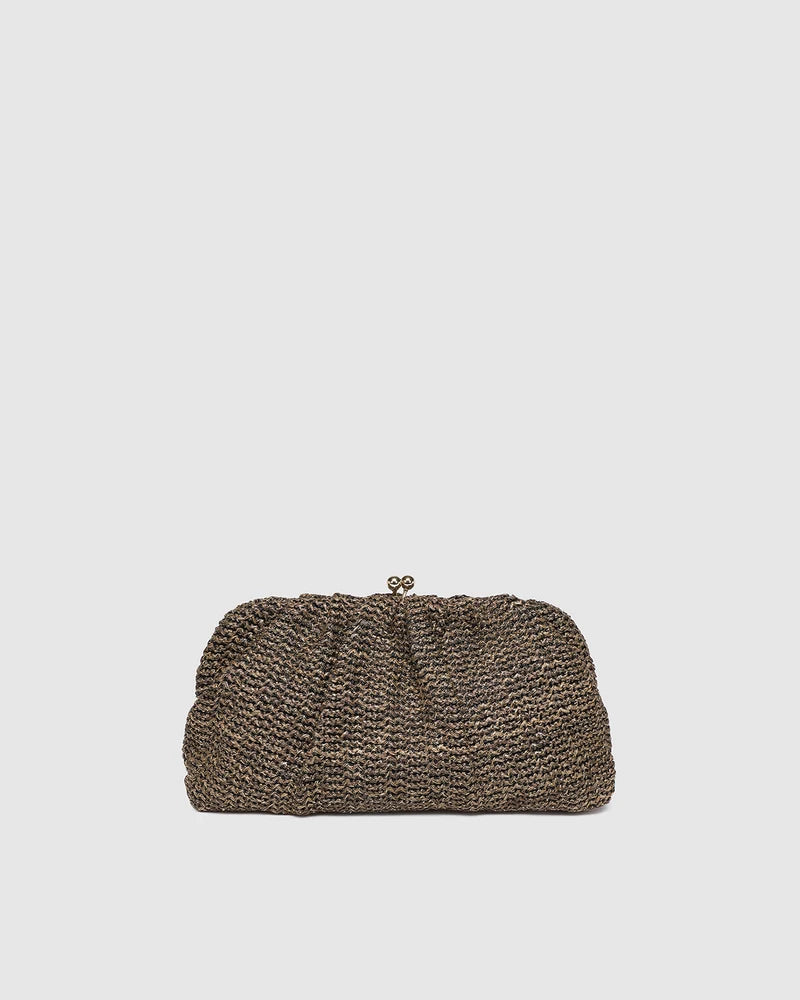 Louenhide Goldie Raffia Clutch