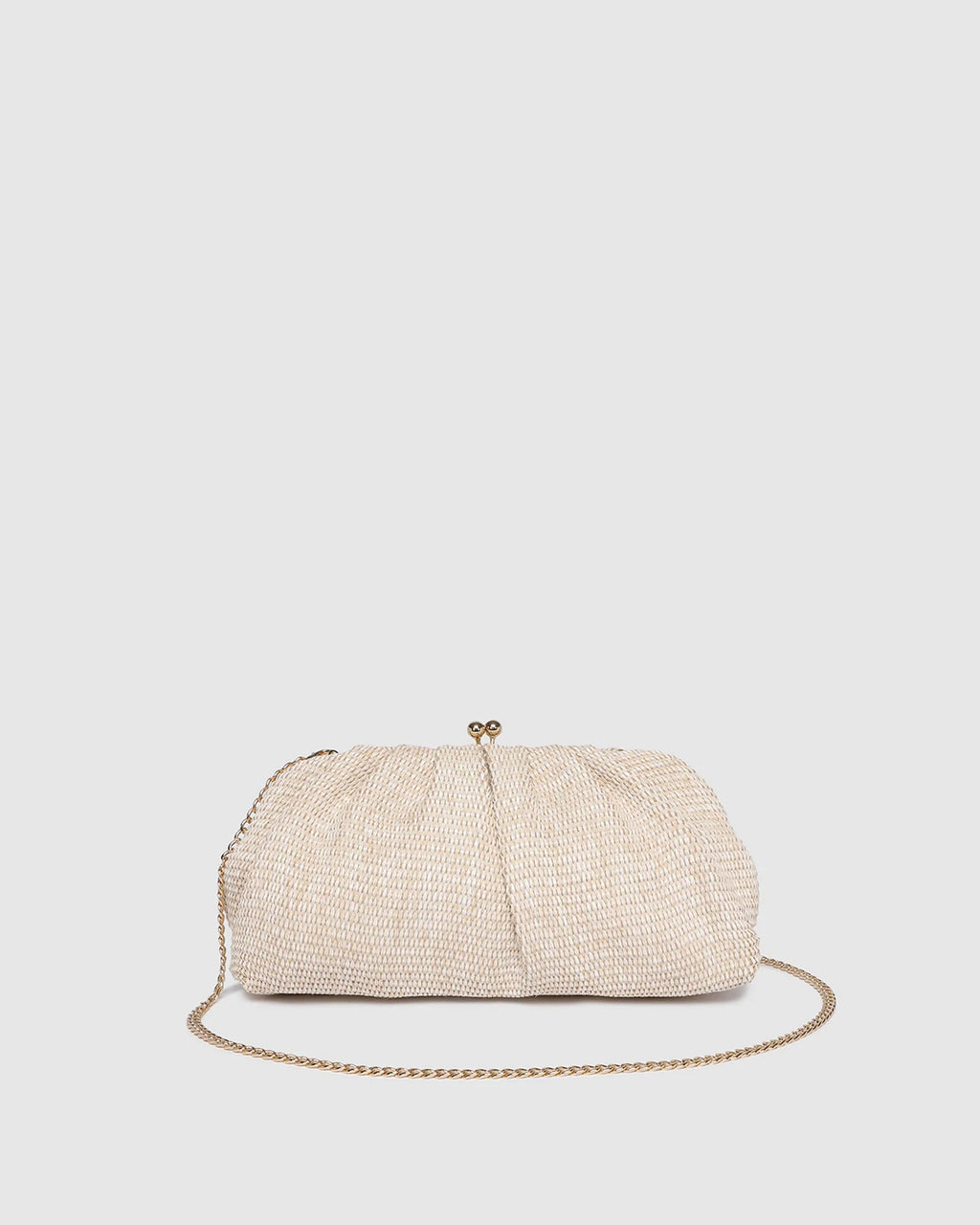 Louenhide Goldie Raffia Clutch