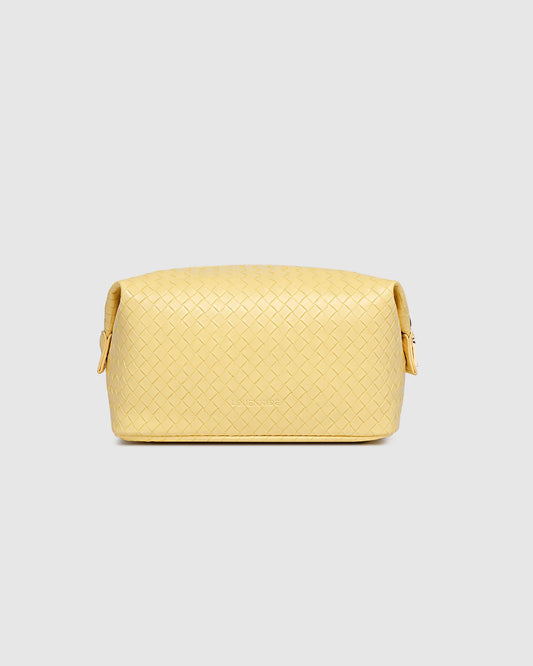 Louenhide Lucinda Woven Cosmetic Case - Butter Yellow