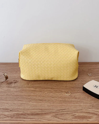 Louenhide Lucinda Woven Cosmetic Case - Butter Yellow