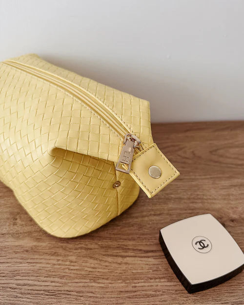 Louenhide Lucinda Woven Cosmetic Case - Butter Yellow
