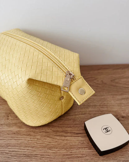 Louenhide Lucinda Woven Cosmetic Case - Butter Yellow