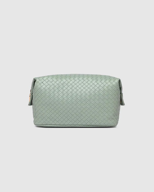 Louenhide Lucinda Woven Cosmetic Case - Sage Green