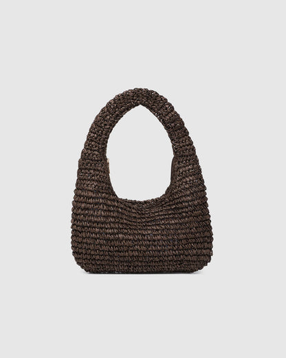 Louenhide Nellie Shoulder Bag - Raffia Chocolate