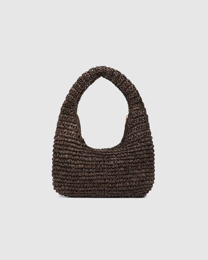 Louenhide Nellie Shoulder Bag - Raffia Chocolate