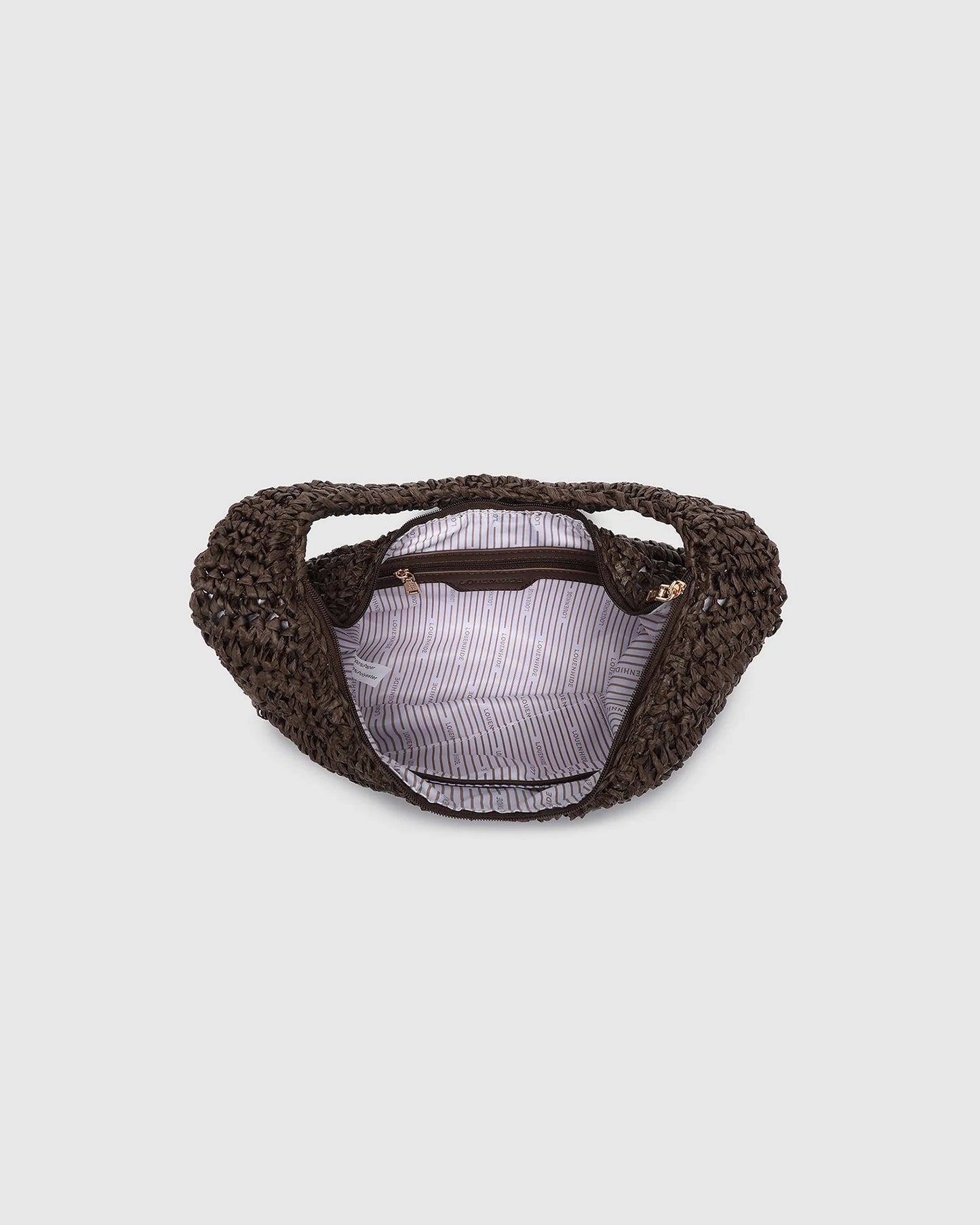 Louenhide Nellie Shoulder Bag - Raffia Chocolate