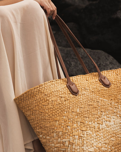 Louenhide Ava Basket Tote - Natural Raffia