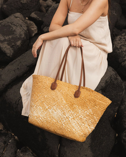 Louenhide Ava Basket Tote - Natural Raffia