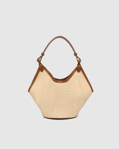 Louenhide Taya Mini Tote Bag - Raffia/ Tan