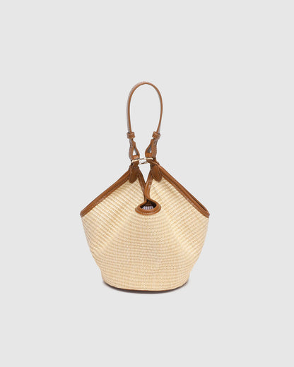 Louenhide Taya Mini Tote Bag - Raffia/ Tan
