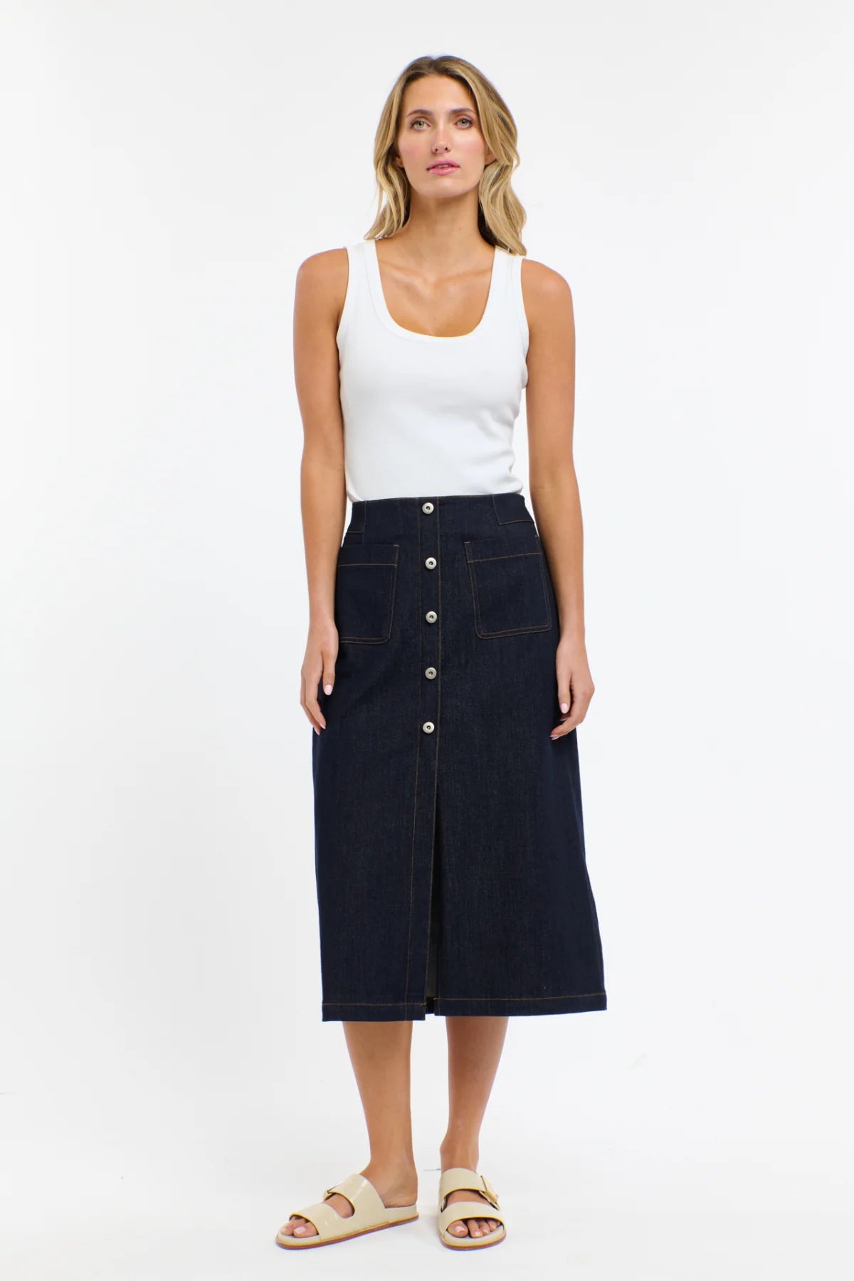 Carrie Denim Skirt - Indigo