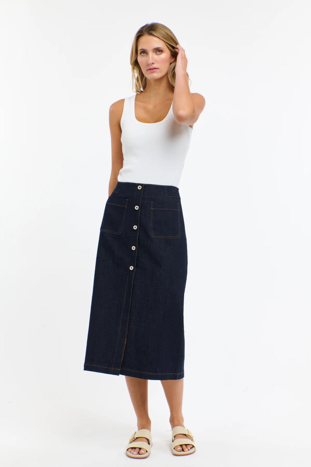 365 Days Carrie Denim Skirt - Indigo