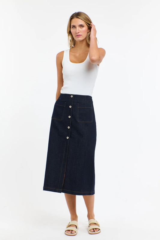 Carrie Denim Skirt - Indigo