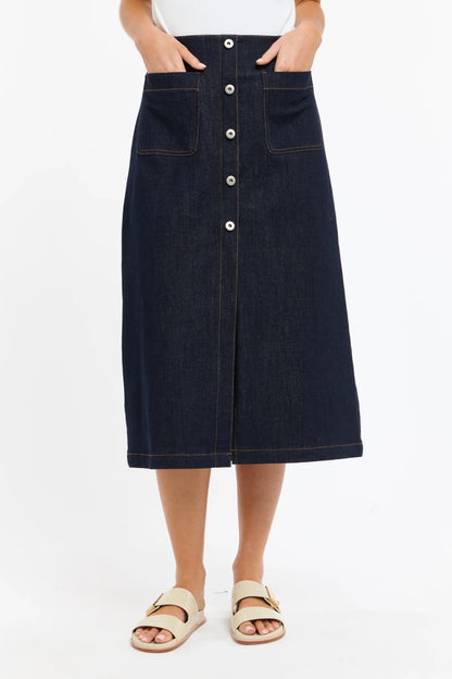 Carrie Denim Skirt - Indigo