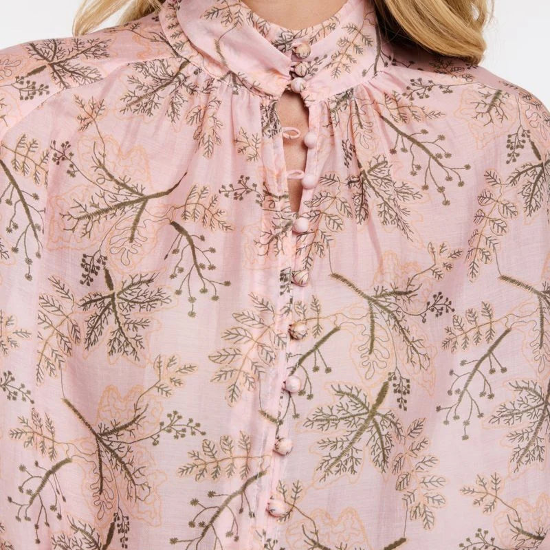 Hazel Leaf Top - Tea Rose