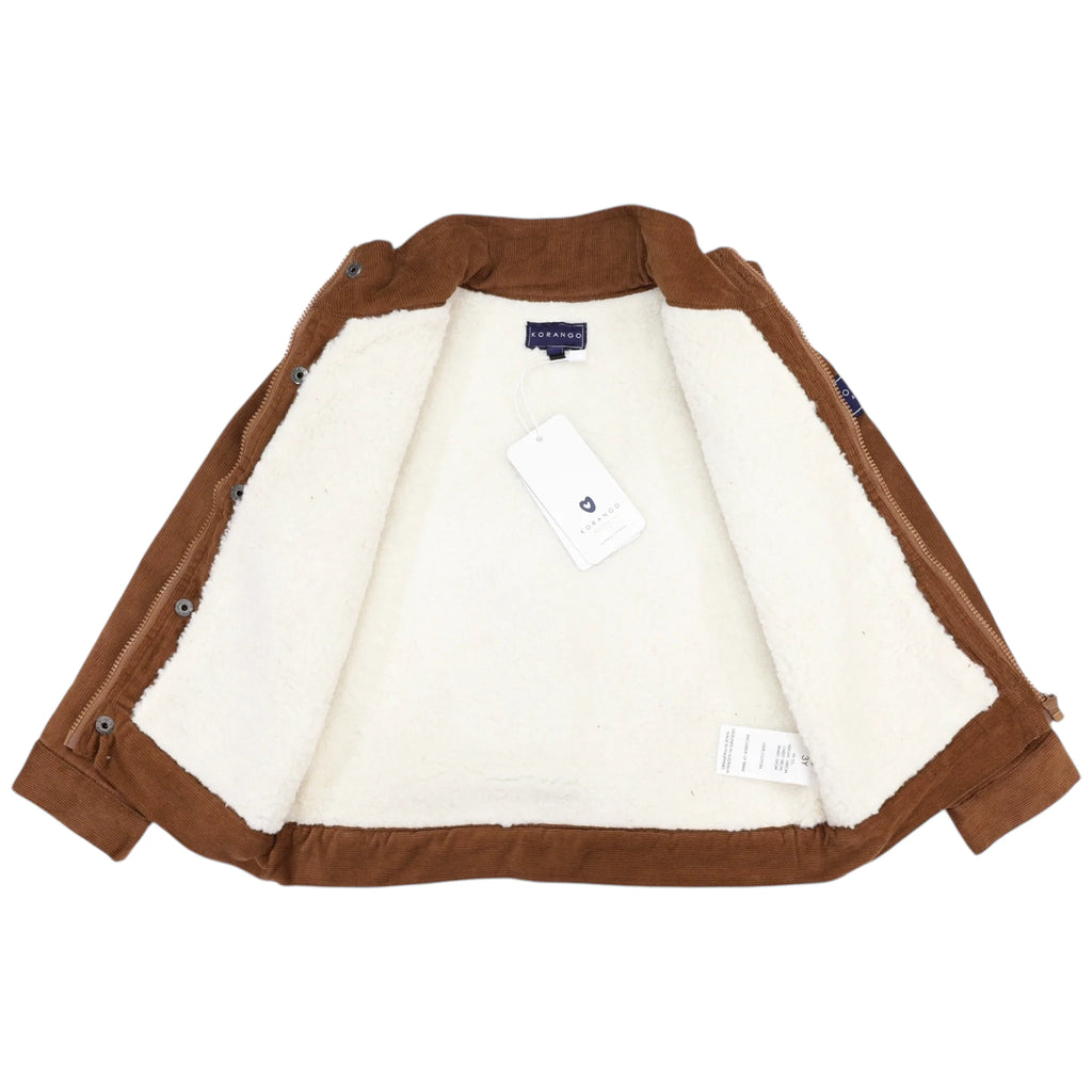 Korango Sherpa Lined Cord Jacket - Chestnut
