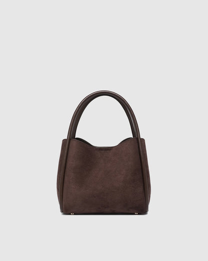 Louenhide Steffie Suedette Mini Tote Bag - Chocolate