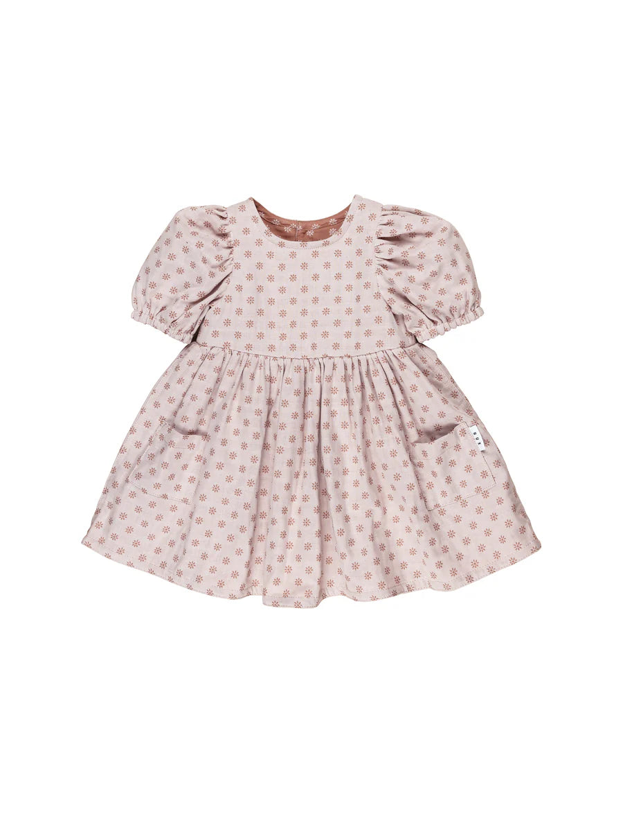 Huxbaby Reversible Puff Sleeve Dress | Daisy Muslin