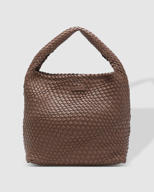 Gabby Woven Shoulder Bag | Chocolate