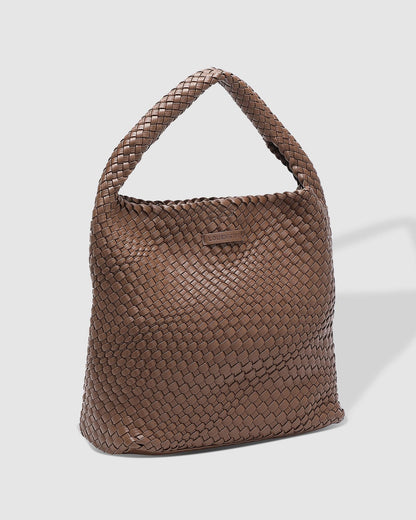 Gabby Woven Shoulder Bag | Chocolate