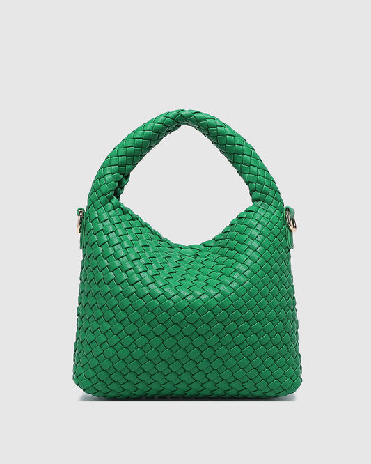 Louenhide Gabby Mini Woven Shoulder Bag- Apple Green