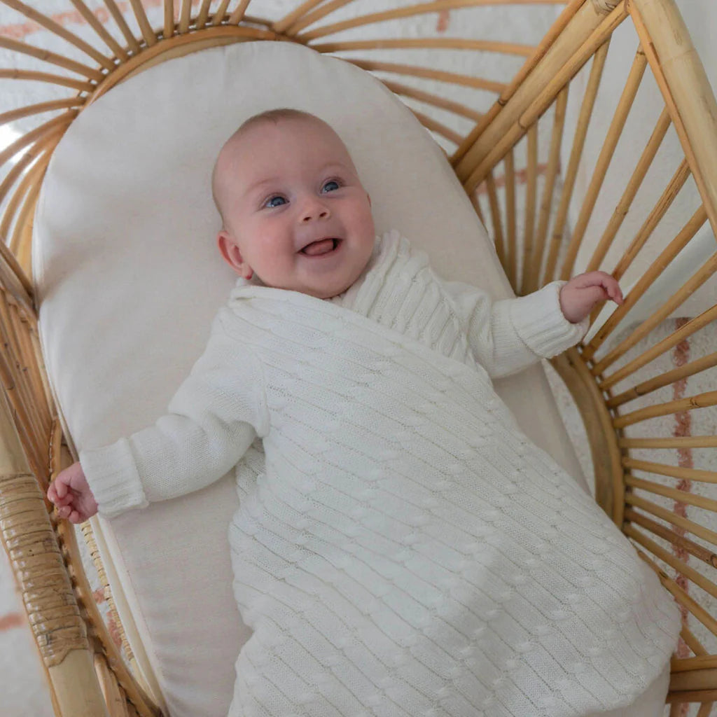 Jujo Baby Luxury Cable Shwrap - Ecru