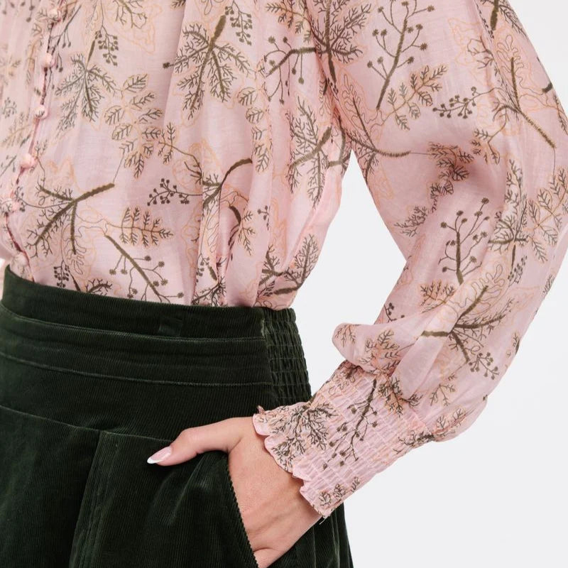 Hazel Leaf Top - Tea Rose