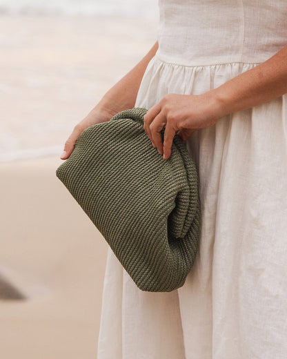 Louenhide Lotus Clutch | Sage Green