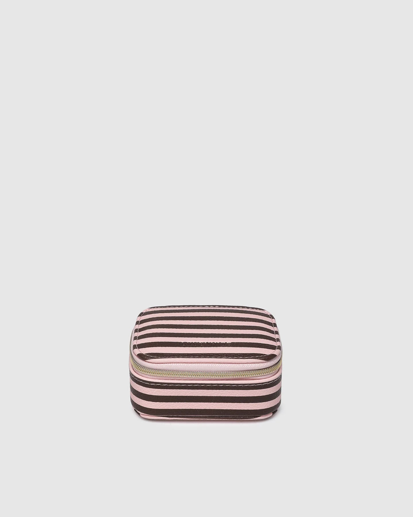 Louenhide Suzie Stripe Jewellery Box - Pink/Chocolate