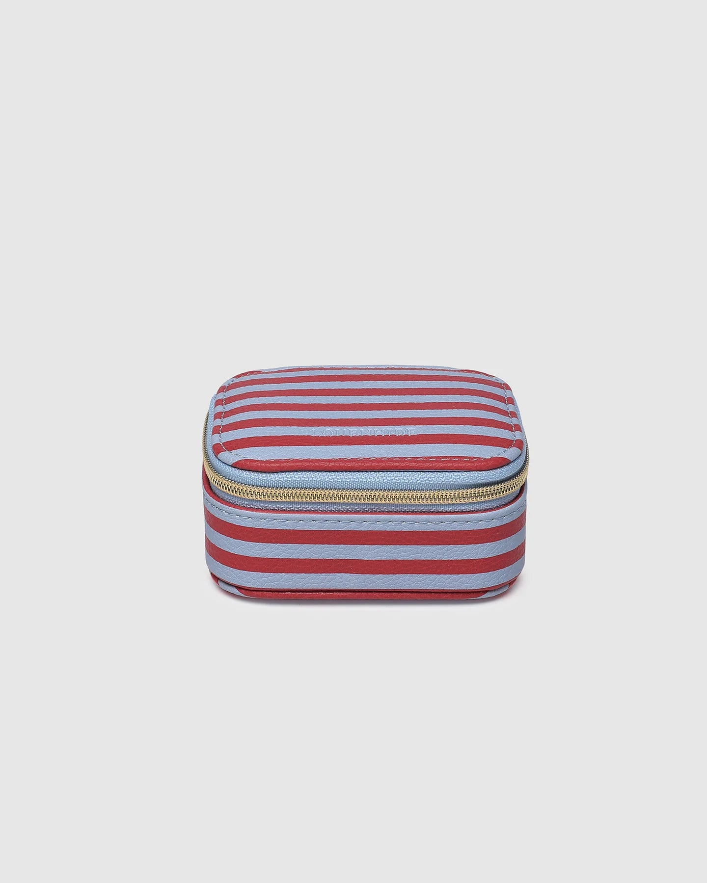 Louenhide Suzie Stripe Jewellery Box - Red/Sky Blue