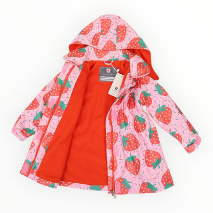 Korango Strawberries & Sprinkles Raincoat - Pink