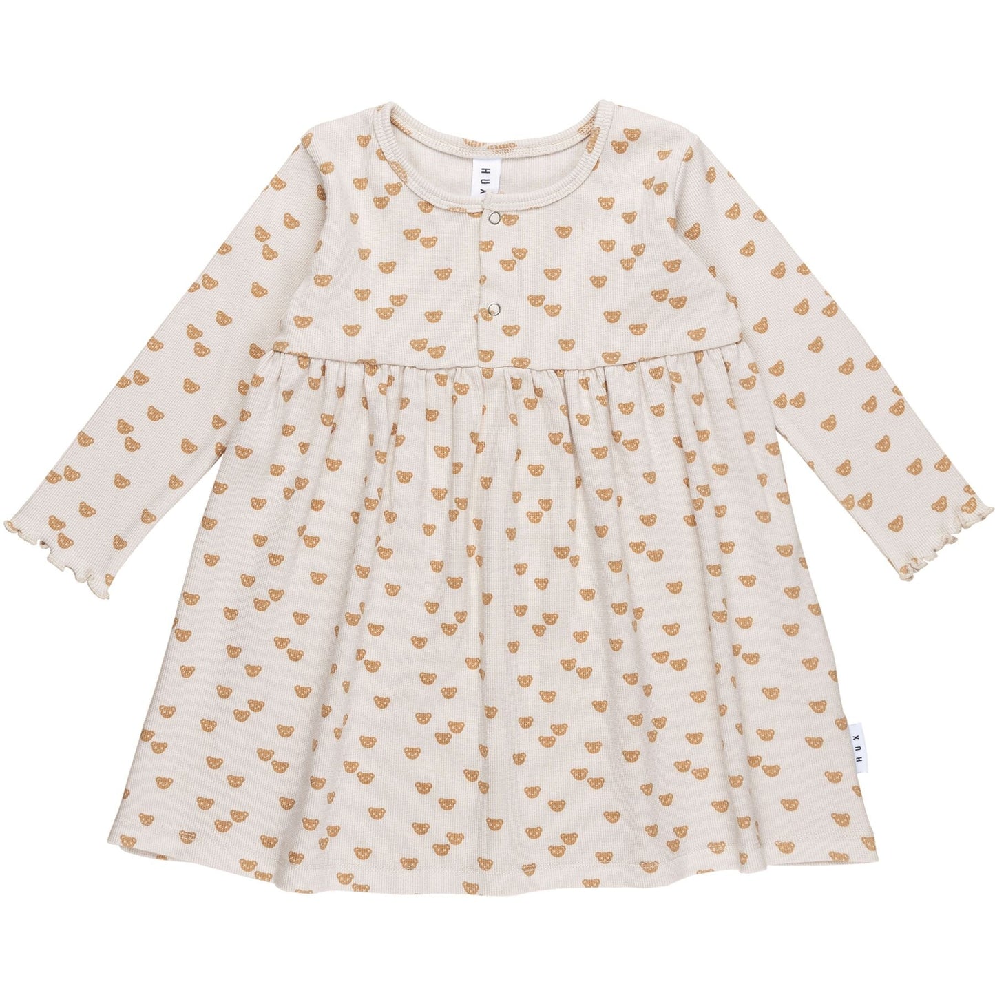 Huxbaby Beary Cute Rib Dress - Almond