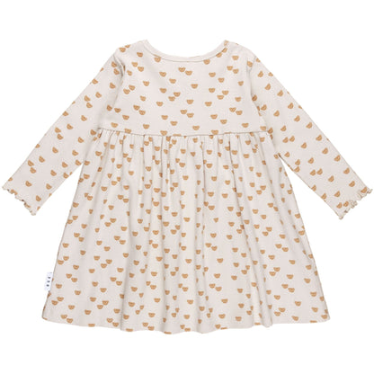 Huxbaby Beary Cute Rib Dress - Almond
