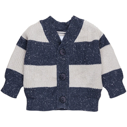 Huxbaby Ink Stripe Knit Cardigan