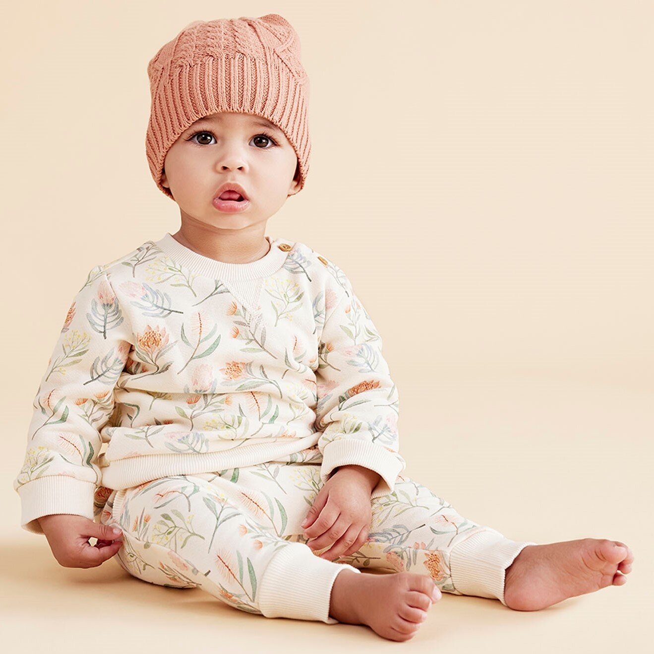 Wilson & Frenchy Organic French Terry Pant | Pretty Floral