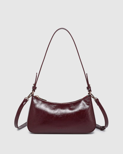 Louenhide Jacqueline Shoulder Bag - Burgundy Patent